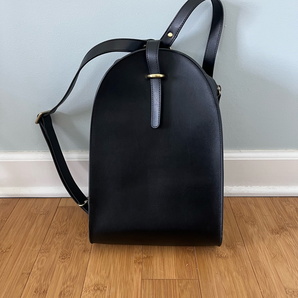 Leather backpack purse